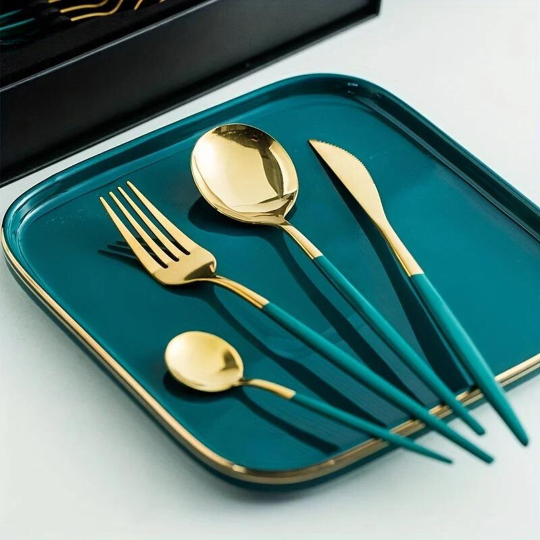 Donquist - 24-Piece Stainless Steel Flatware Set