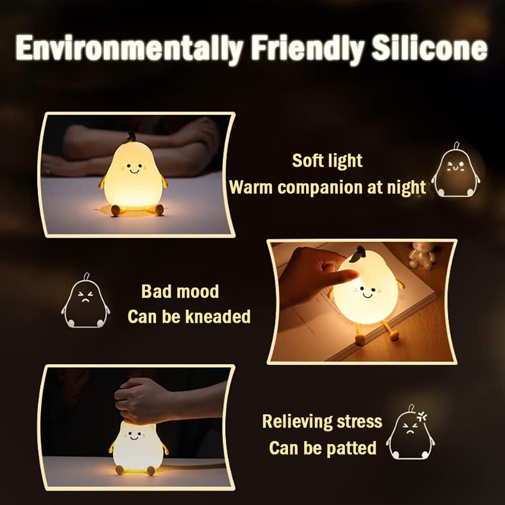 Lombrick - Rechargeable USB Pear-Shaped Bedside Lamp