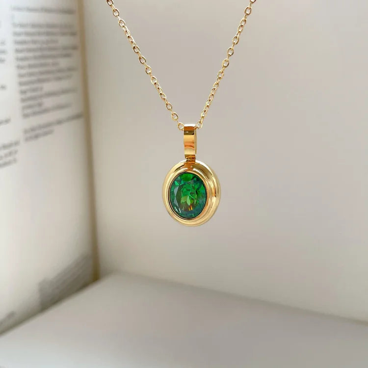 Celeste Vintage Necklace - Timeless Gemstone Pendant Jewelry