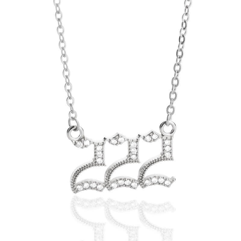 Seraphina Angel Number Necklace - Zirconia Pendant Symbolizing Protection and Love