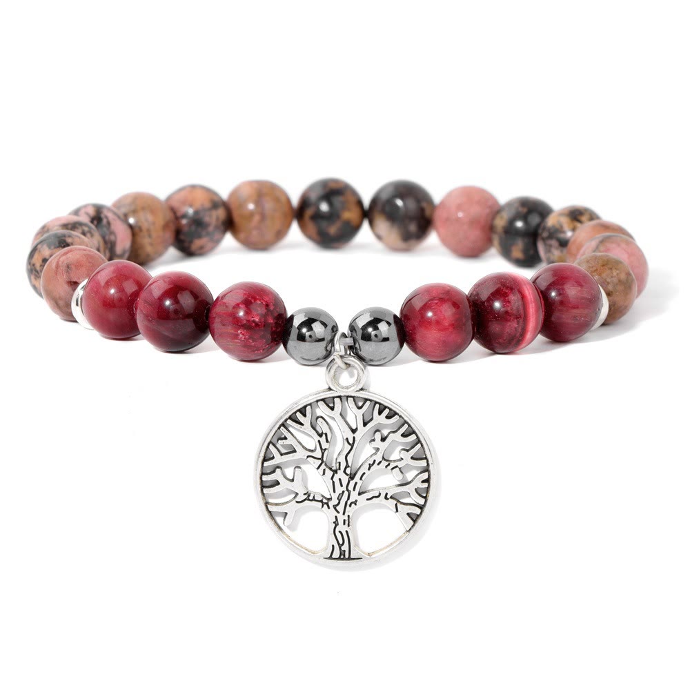 Pemvine - Natural Crystal Bracelet with Tree of Life Design