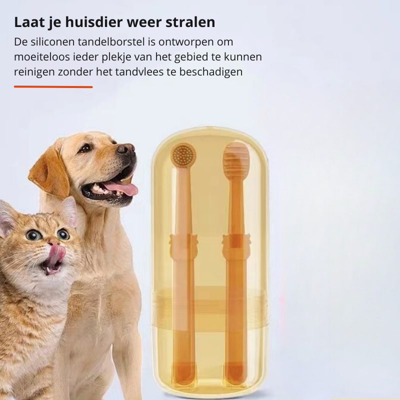 DoggyDent - Gentle Silicone Toothbrush for Dogs and Cats