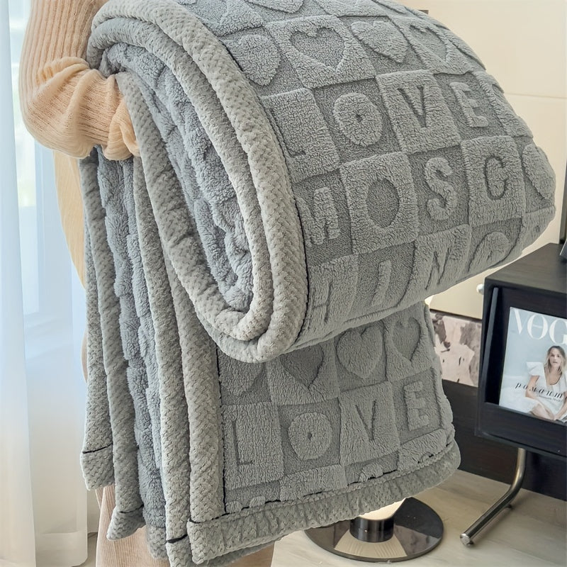 Helquist - Reversible Heart Pattern Throw