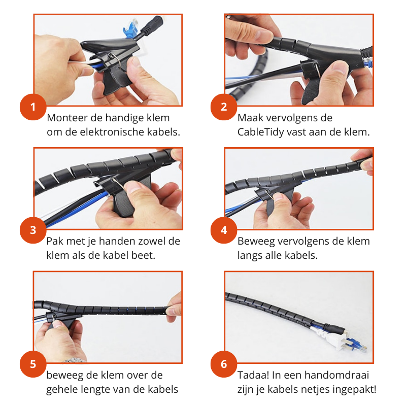 CableTidy - Flexible Cable Management Sleeve for a Tidy Setup