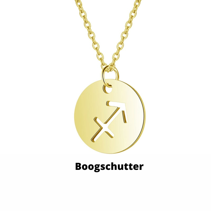 Zodiac Necklace - Tarnish-Resistant Stainless Steel Coin Pendant