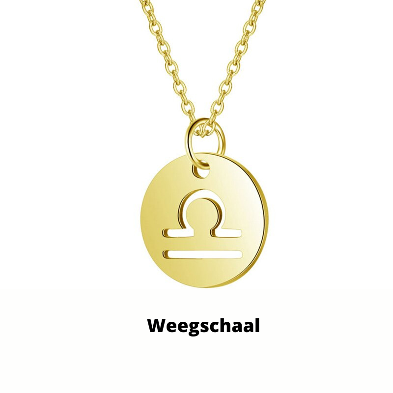 Zodiac Necklace - Tarnish-Resistant Stainless Steel Coin Pendant