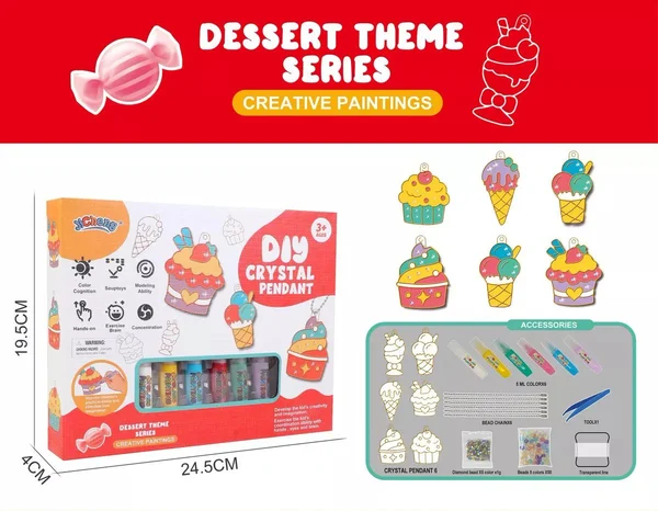 SparkleArt - DIY Glitter Keychain Painting Kit for Kids