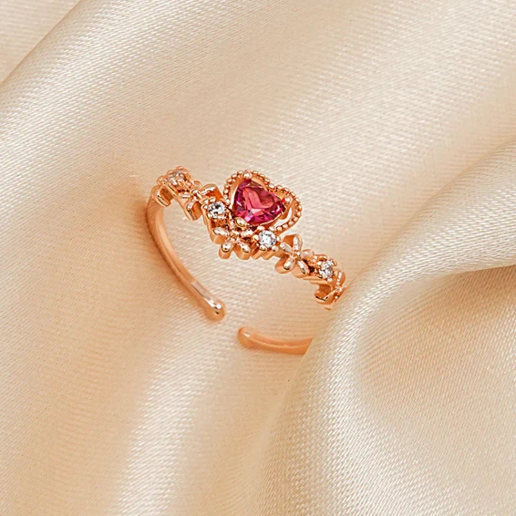 Scarlett - Red Crystal Love Ring