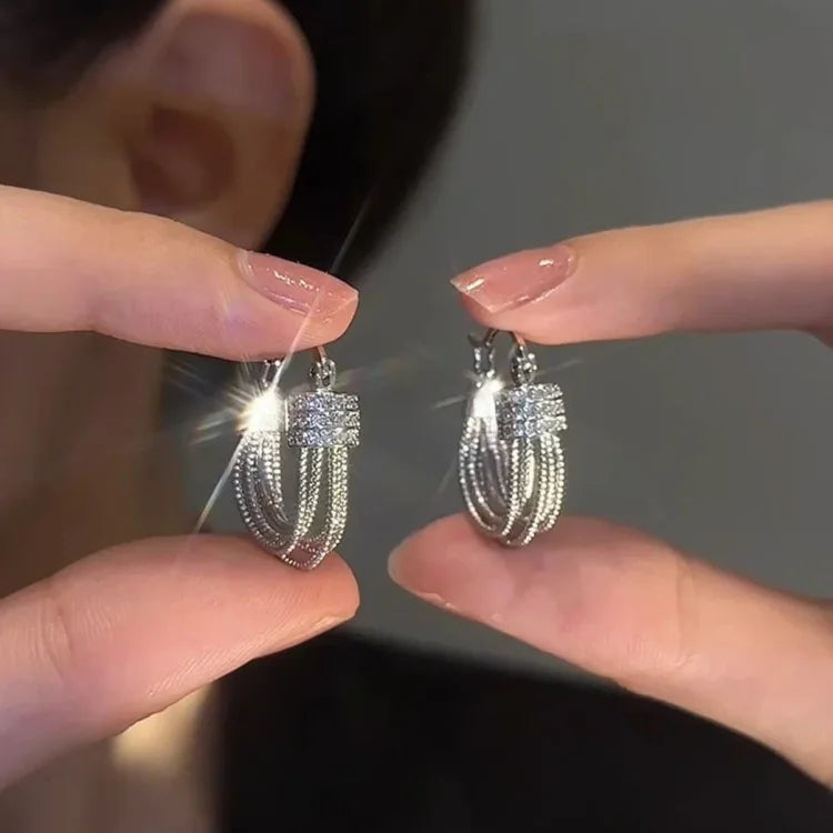 Aria - Geometric Layered Statement Earrings