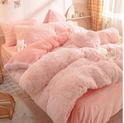 FluffCandy - Plush Duvet Cover Set for Winter Warmth