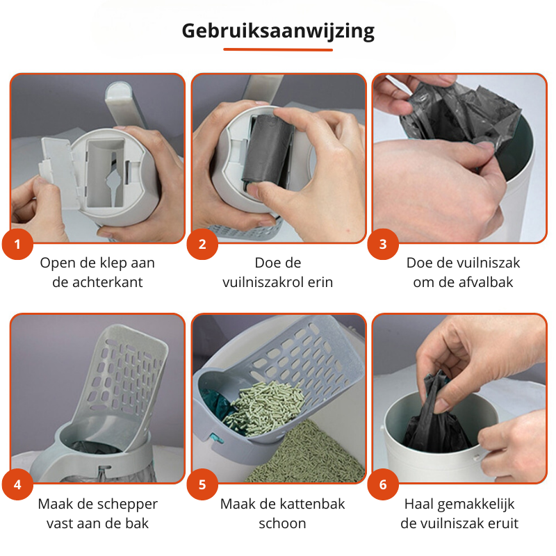 EasyScoop - Hygienic Odor-Free Cat Litter Scooper