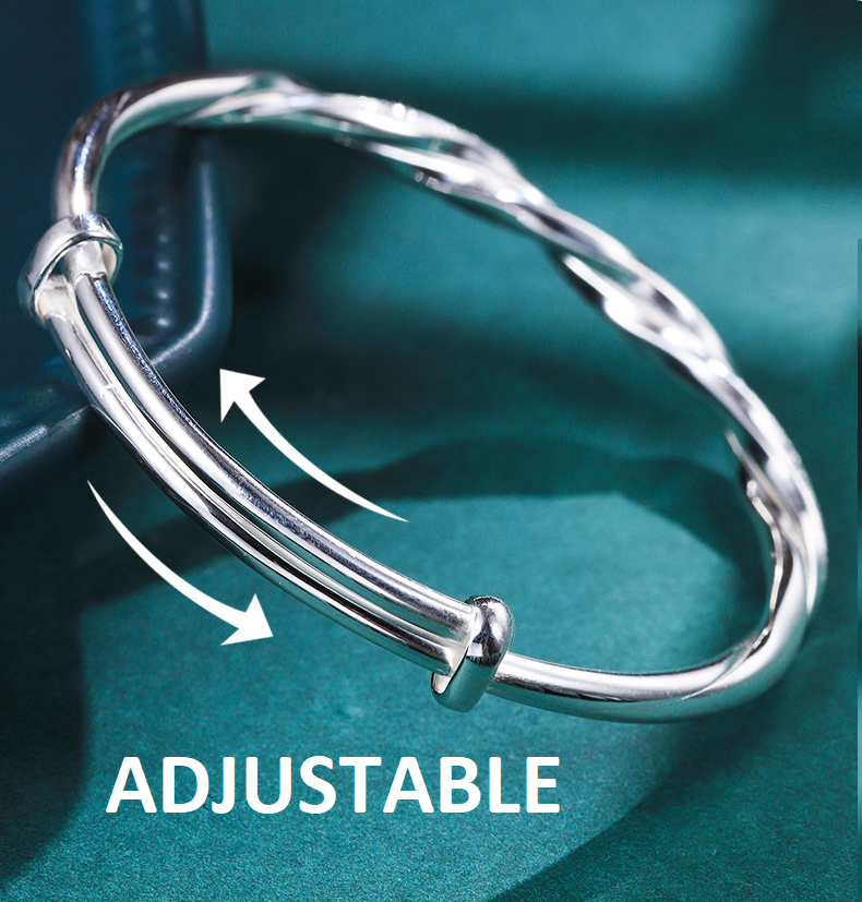 Clarwyn - Elegant Twisted Sterling Silver Bracelet