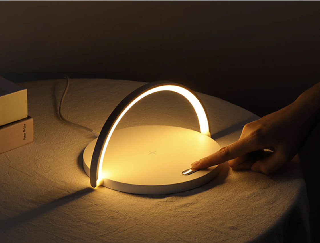Bowlight Design - Stylish 3-in-1 Night Light with Qi Charger