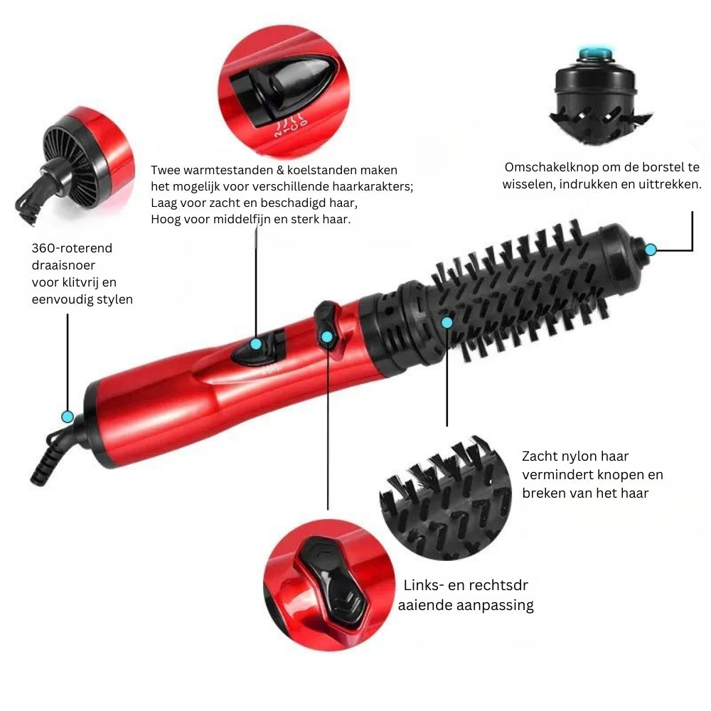 RevolveGlam Styler - 3-in-1 Hot Air Styling Brush