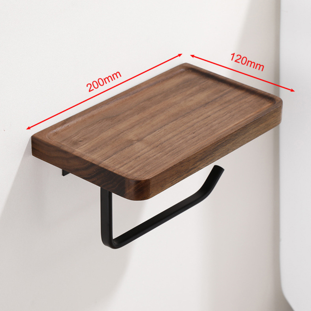 Genthara - Walnut Wood Toilet Paper Holder