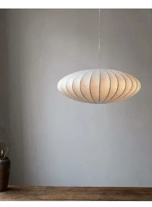 SilkCrown - Luxury Silk Pendant Light with Crystal Accents