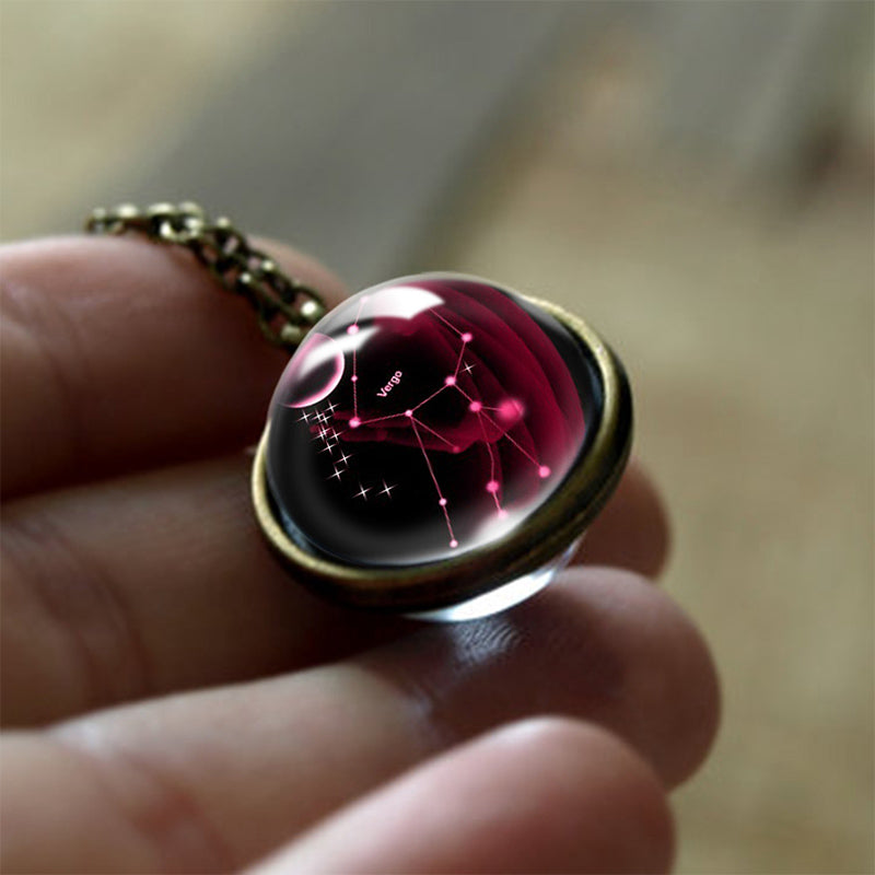 Sofia - Glass 12 Zodiac Sign Protective Pendant Necklace