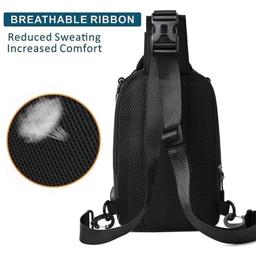 SecureNylon - Waterproof Anti-Theft Shoulder Bag with USB Charging Port
