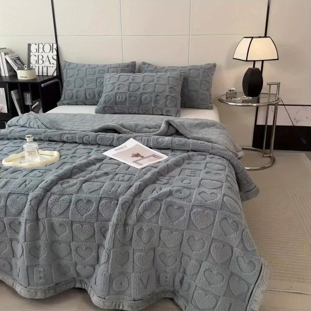Helquist - Reversible Heart Pattern Throw