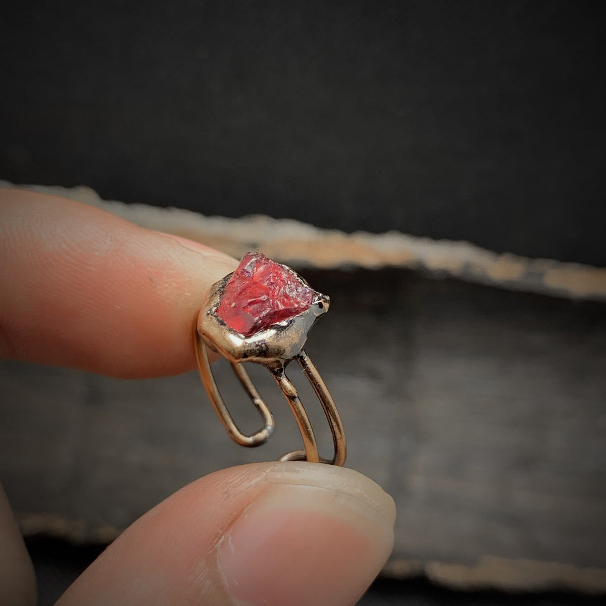 Cadria - Natural Raw Birthstone Ring