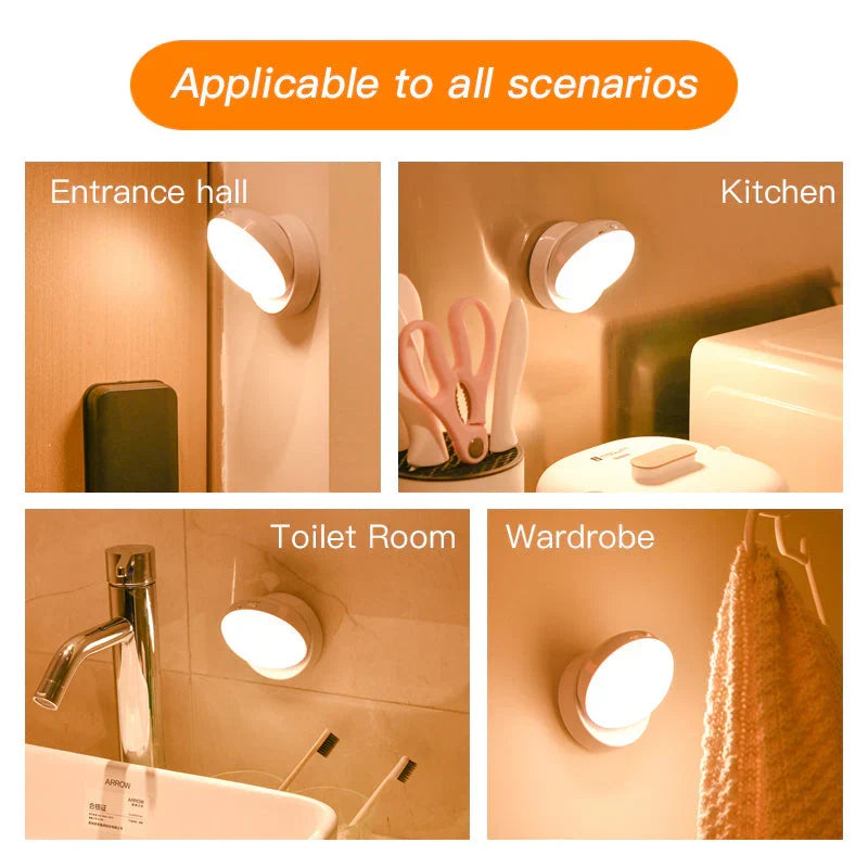 ElaraMotion - Motion-Sensor LED Night Light with Adjustable Beam