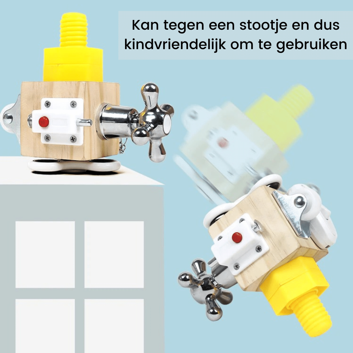 HandyCube - Wooden Activity Cube Puzzle for Kids