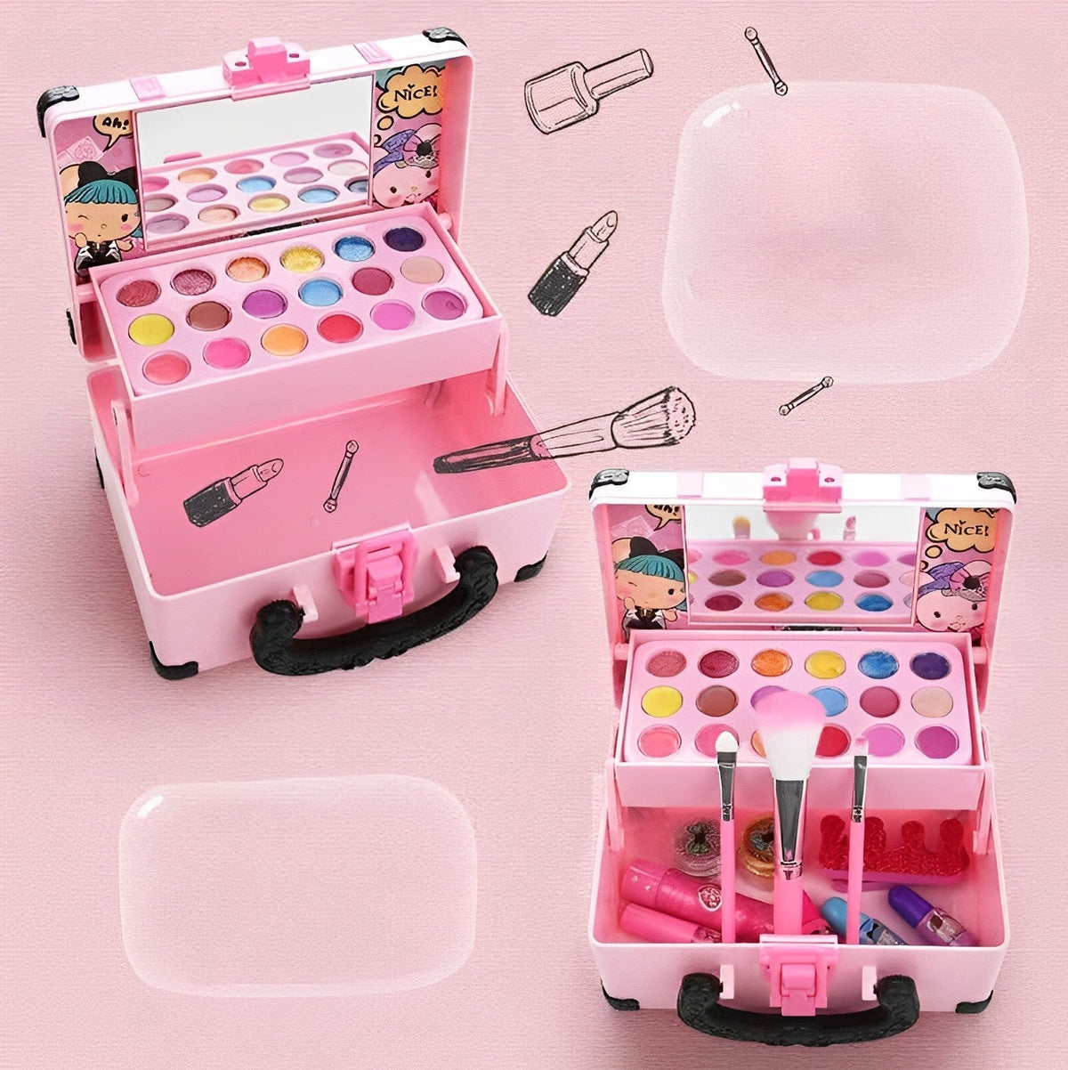 LittleGlam Set - Washable Makeup Kit for Kids