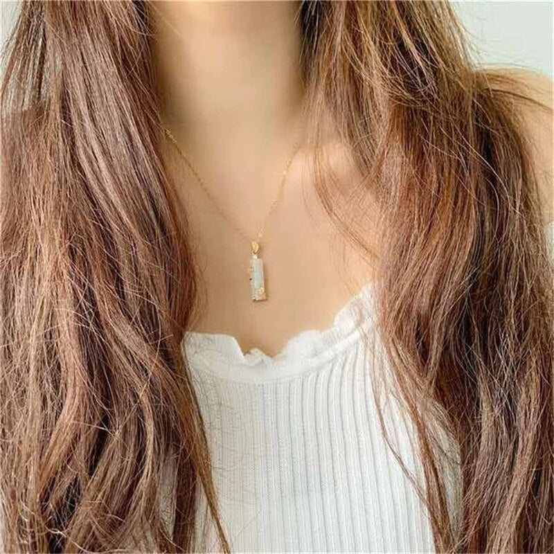 Ajaline - Jade Amulet Necklace - Spiritual Pendant for Good Fortune