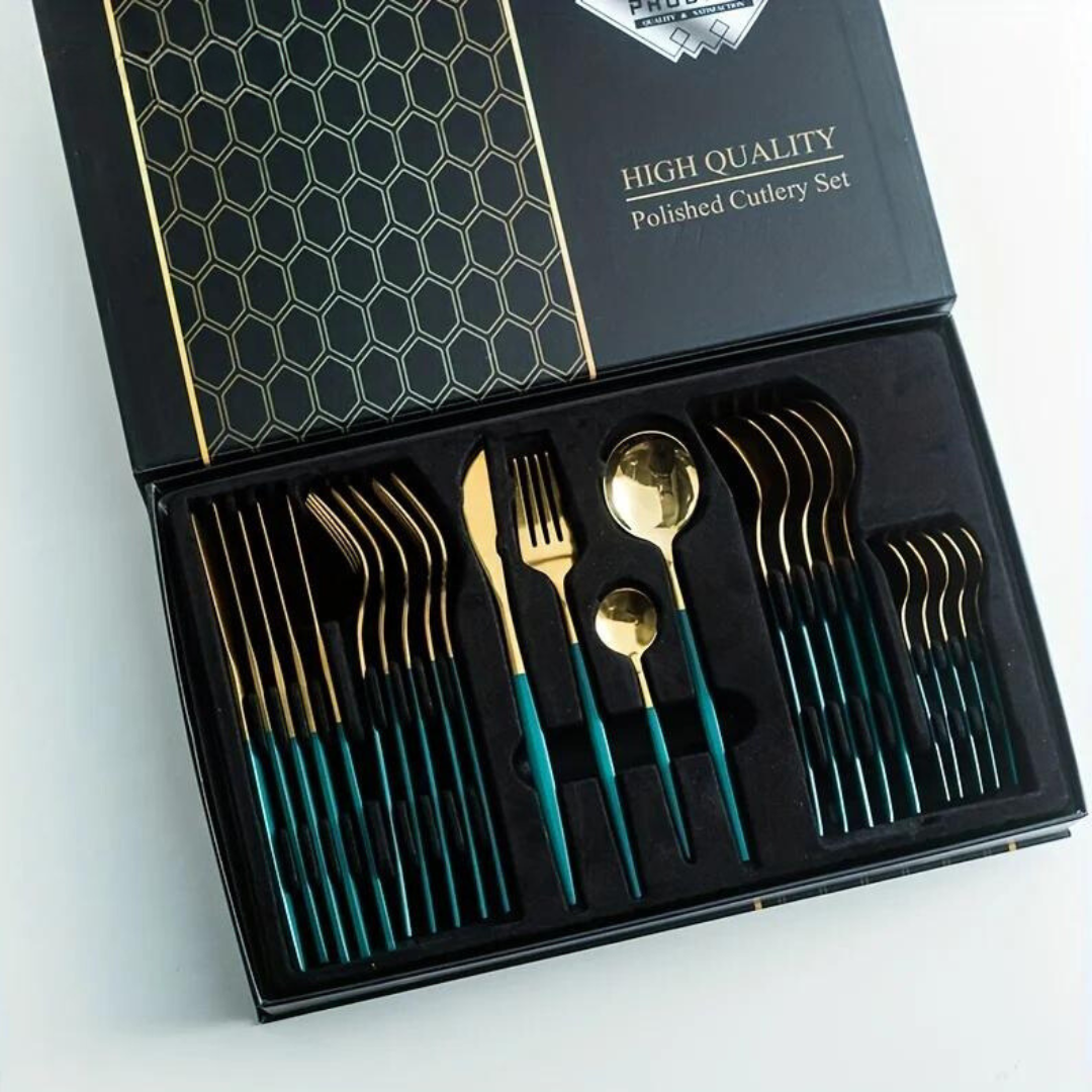 Donquist - 24-Piece Stainless Steel Flatware Set
