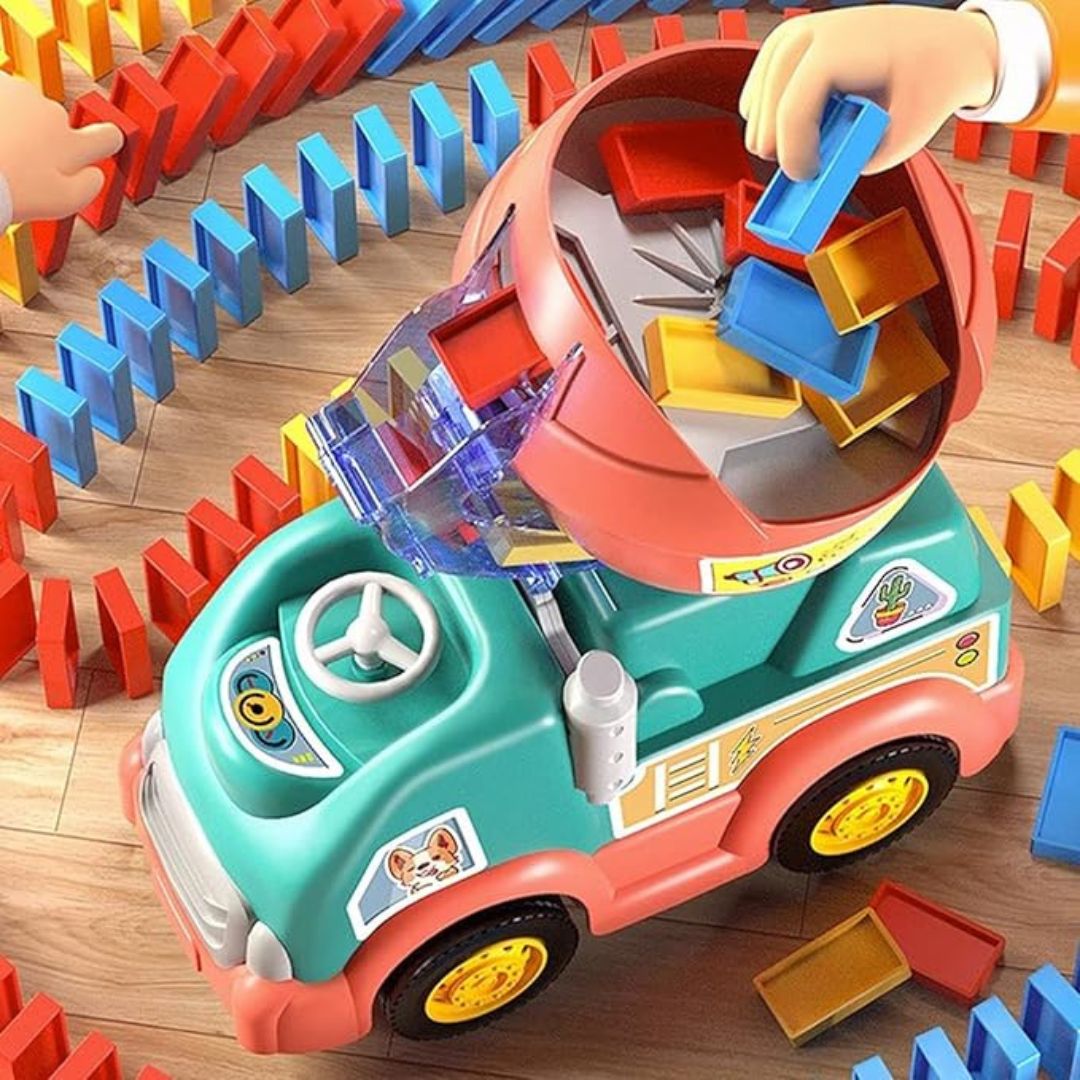 ColorDash Truck - Automatic Domino Laying Machine for Kids