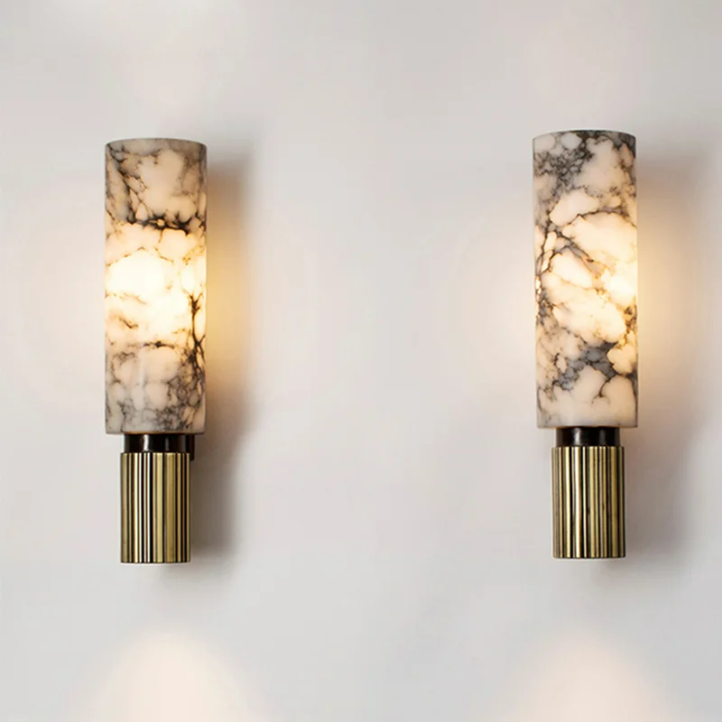 AuroraMarble - Elegant Marble Wall Lamp for Warm Ambient Lighting