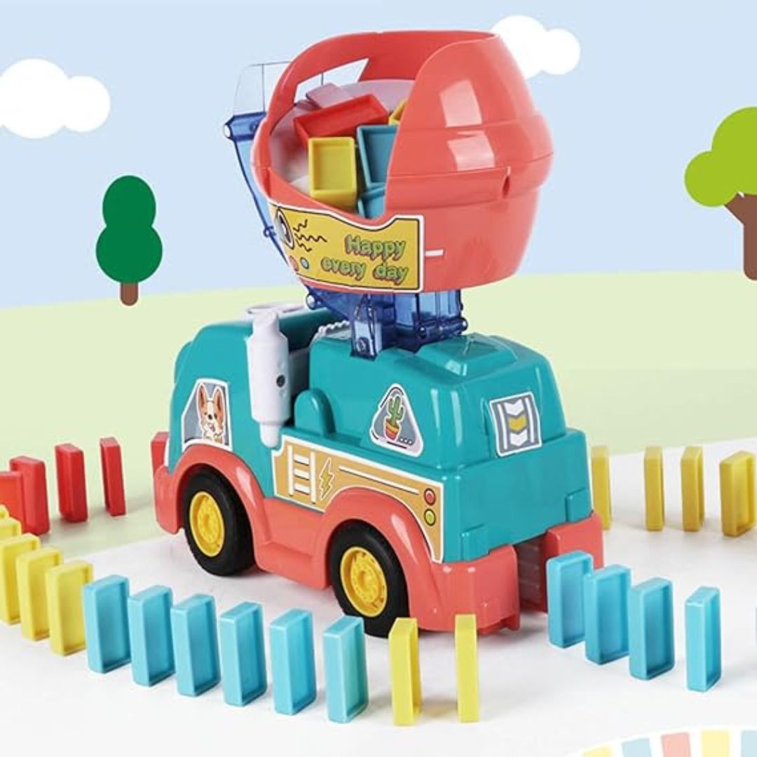 ColorDash Truck - Automatic Domino Laying Machine for Kids