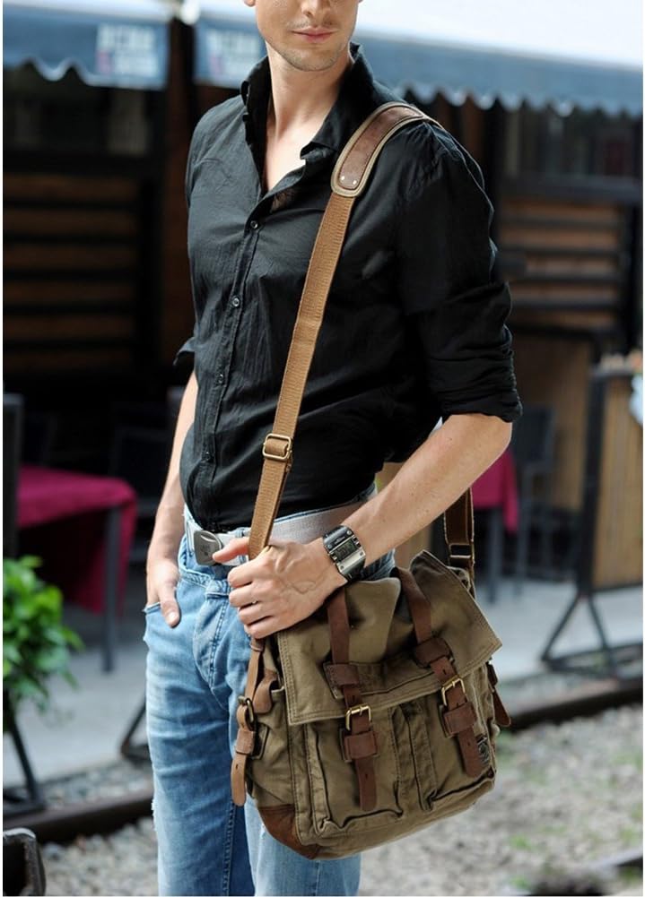 RetroCarry Bag - Vintage Canvas Shoulder Bag for Laptops