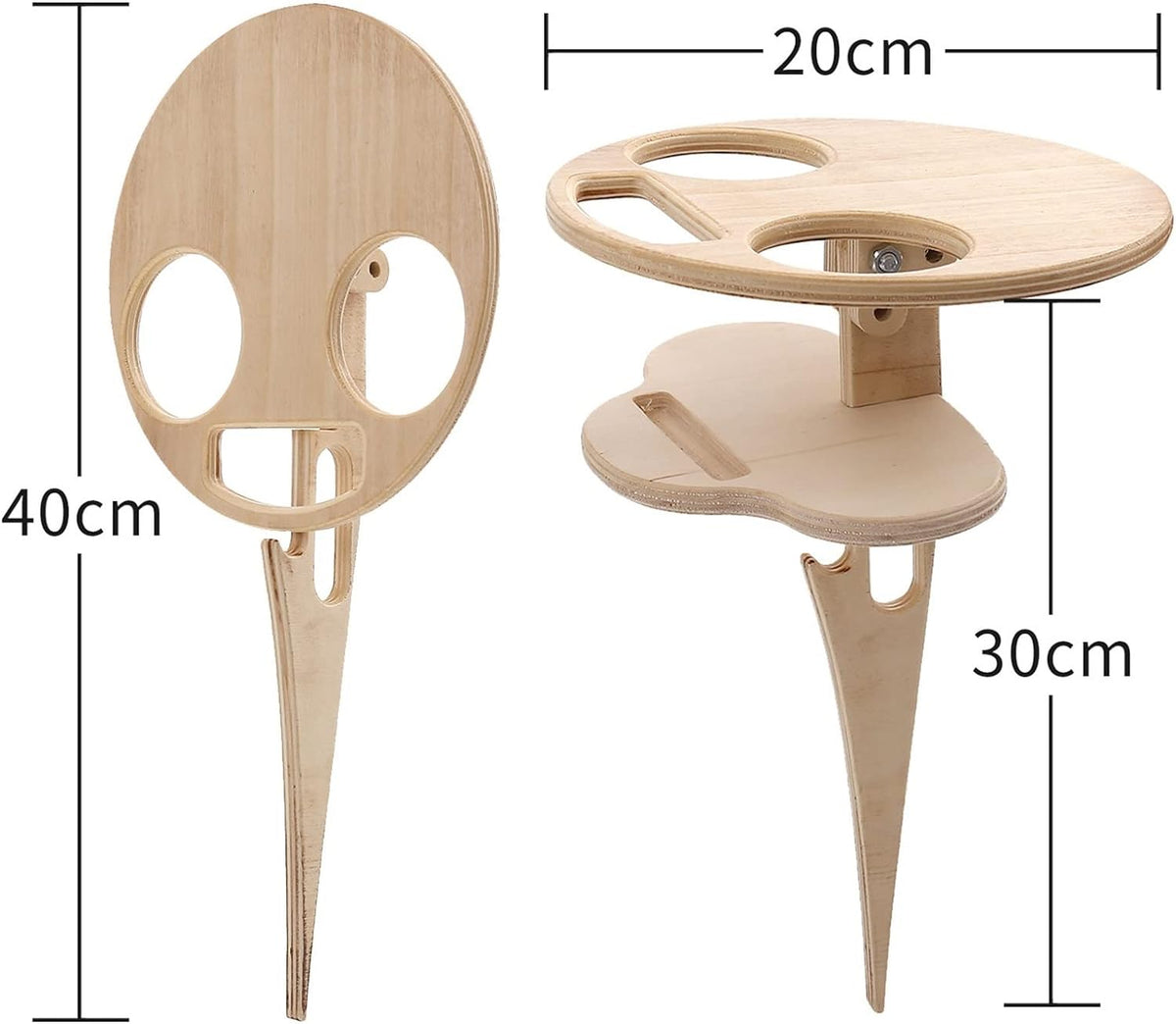 WineGlow Table - Double-Tier Portable Wine Table