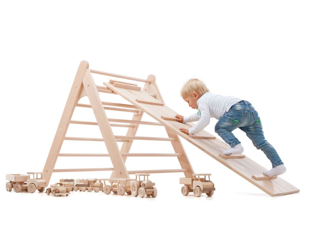 ClimbEase Board - Wooden Ladder and Slide Board for Climbing Triangles