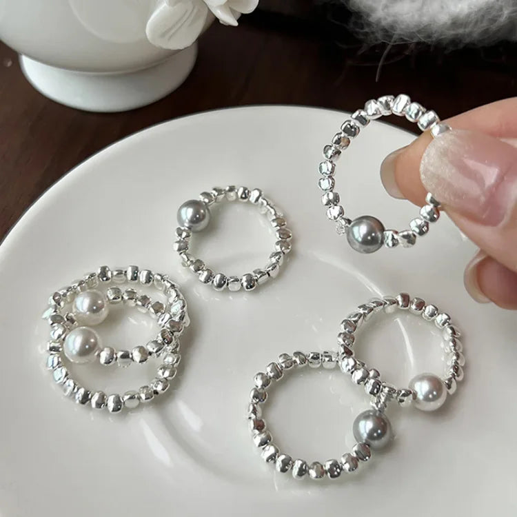 Stella - Galaxy Pearl Ring with a Celestial Touch