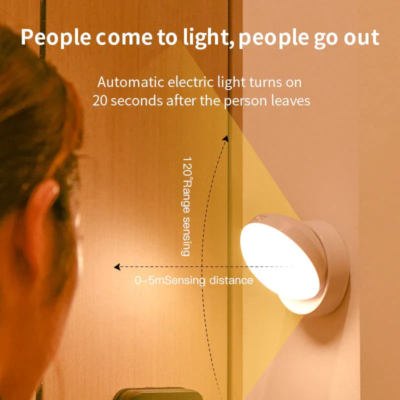 ElaraMotion - Motion-Sensor LED Night Light with Adjustable Beam