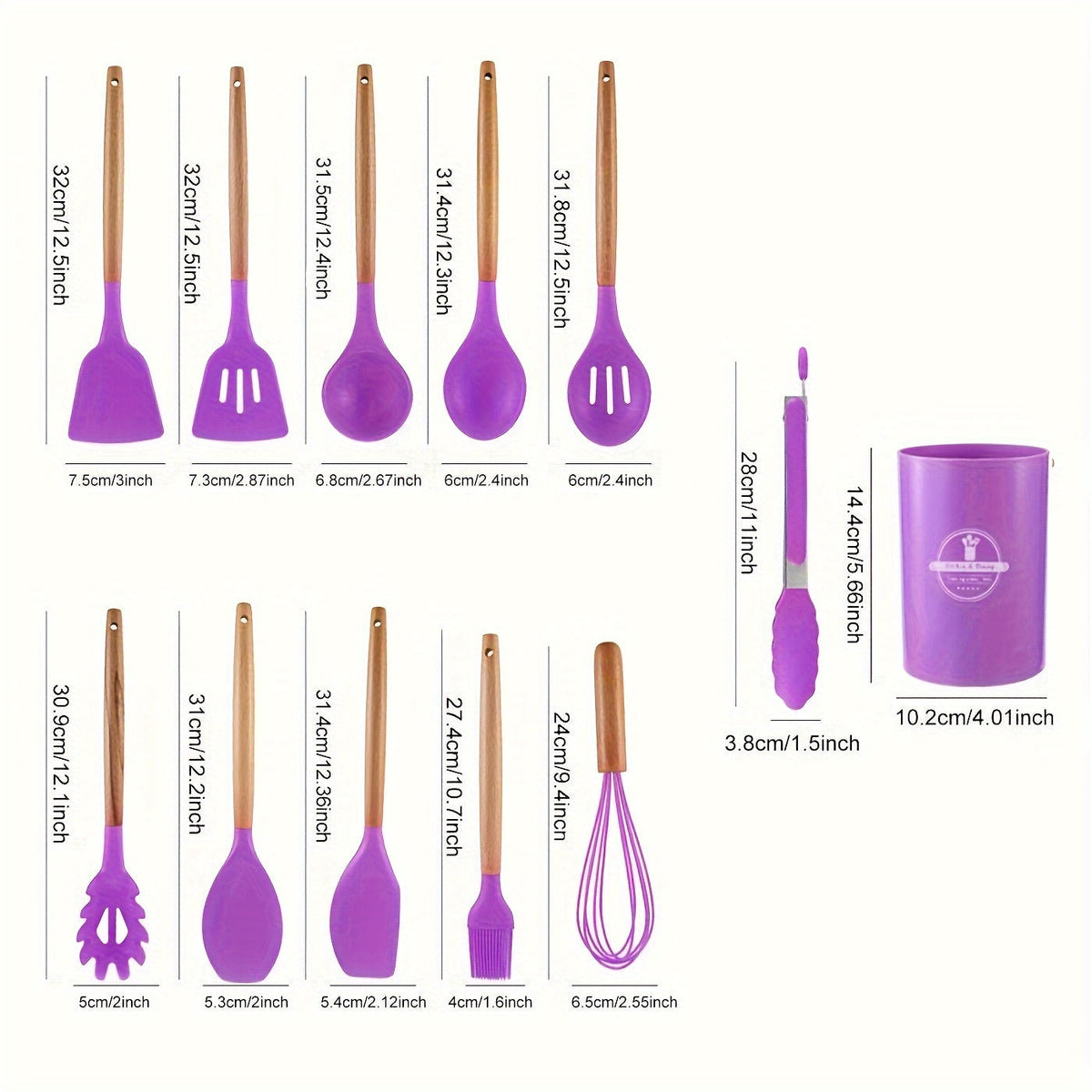Nahrix - Heat-Resistant Scratch-Free Kitchen Utensil Set
