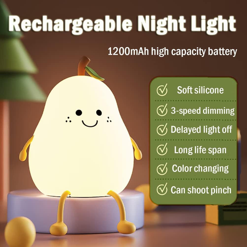 Lombrick - Rechargeable USB Pear-Shaped Bedside Lamp