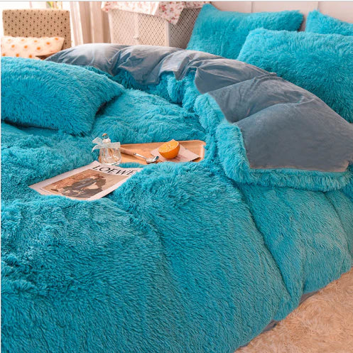 FluffCandy - Plush Duvet Cover Set for Winter Warmth