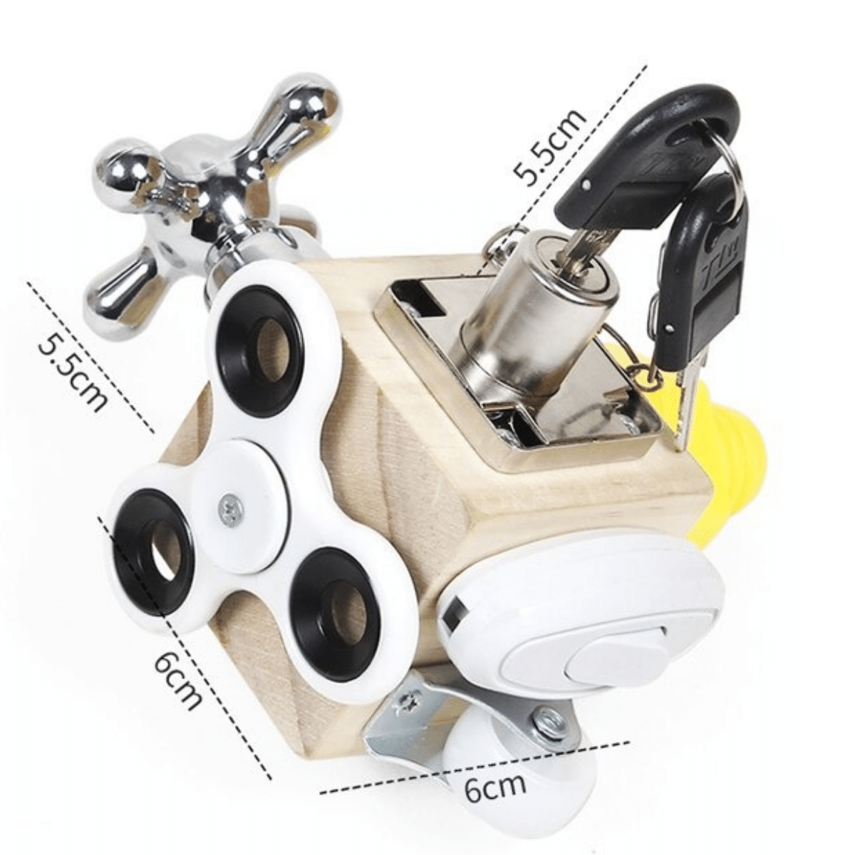HandyCube - Wooden Activity Cube Puzzle for Kids