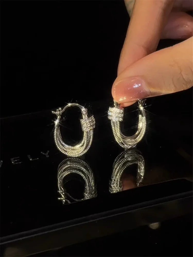 Aria - Geometric Layered Statement Earrings