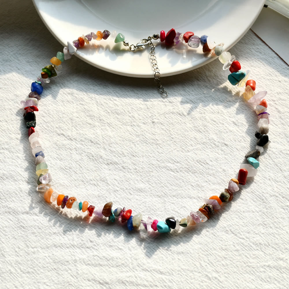 Welvora - Elegant Polished Crystal Necklace