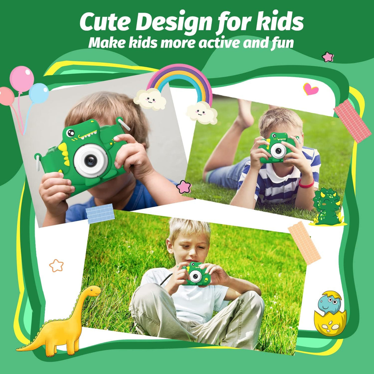 Dinosaur Camera - Kids HD Digital Camera Toy