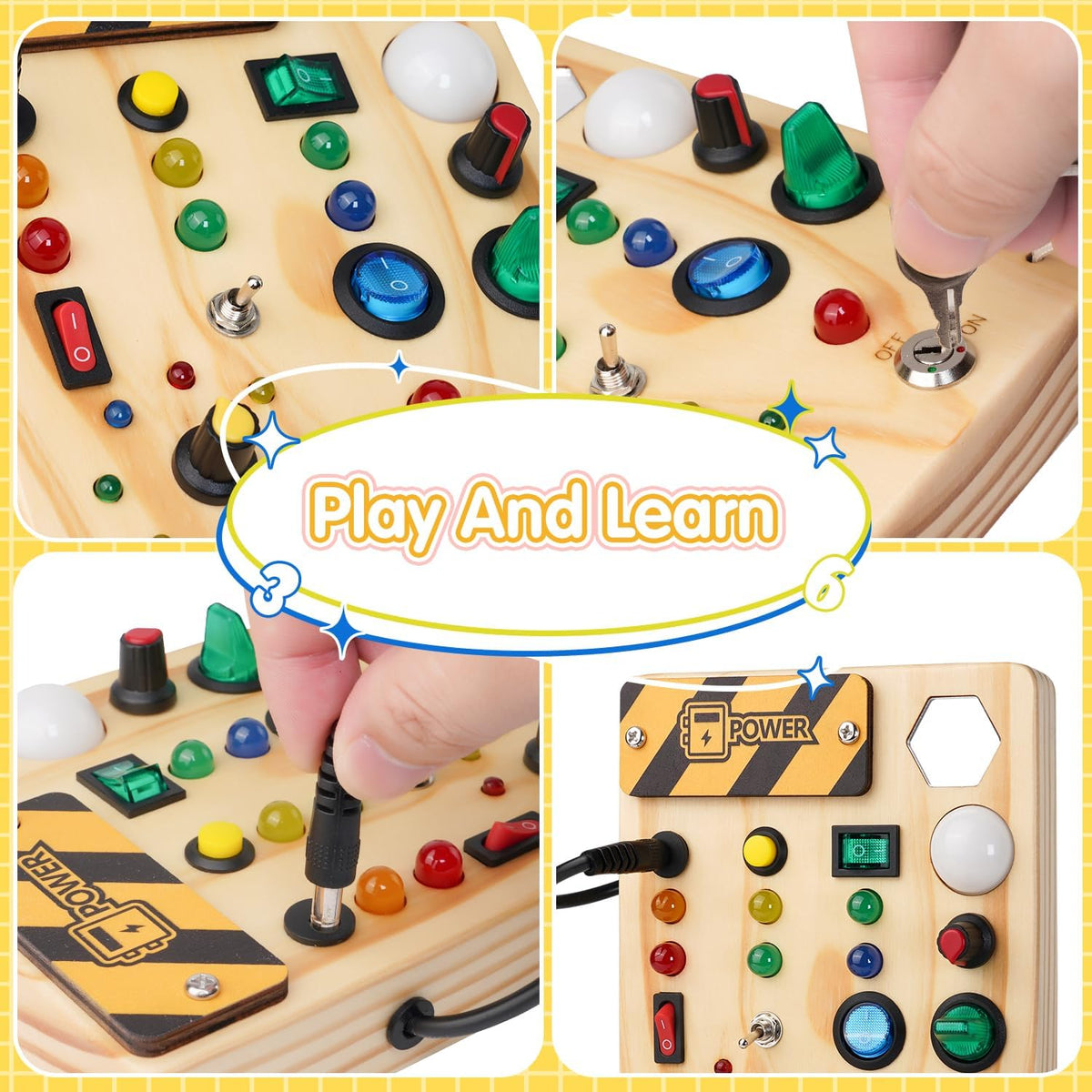 LumiBoard - Montessori LED Busy Board for Toddlers