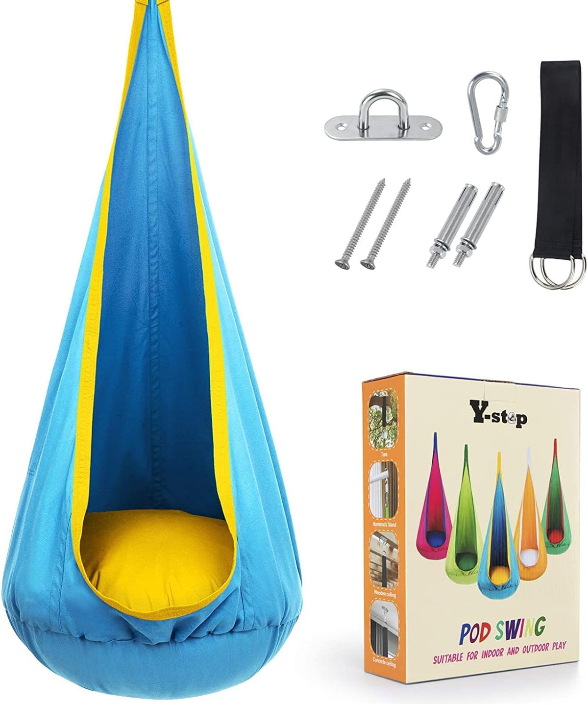 HangingJoy - Indoor Outdoor Kids Hammock Swing