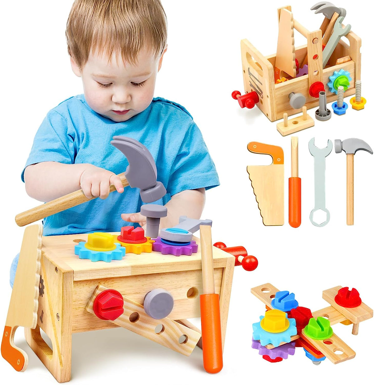 TinkerBuddy - Creative Wooden Toddler Tool Set