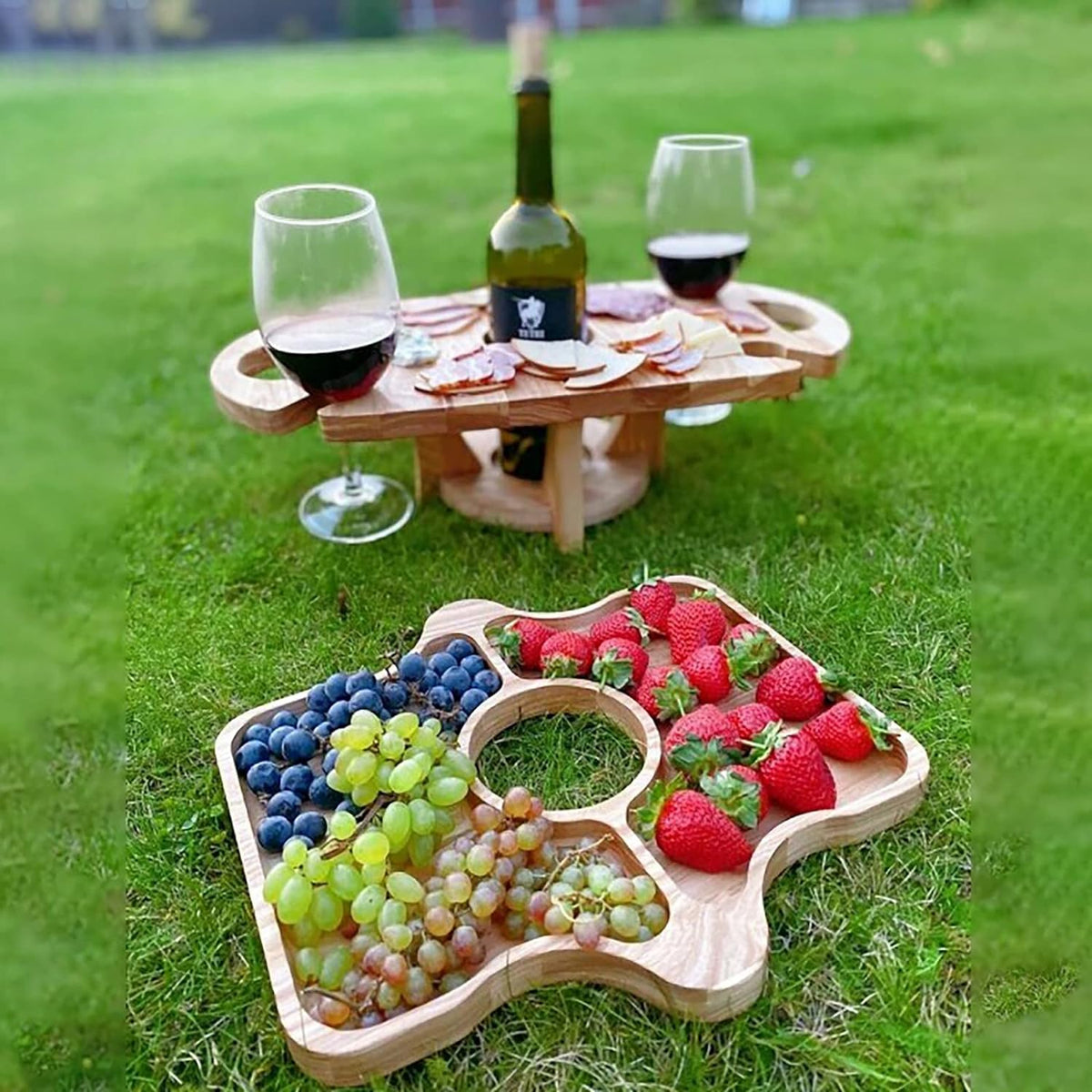 DualServe Rack - Stylish Fruit & Wine Table Rack