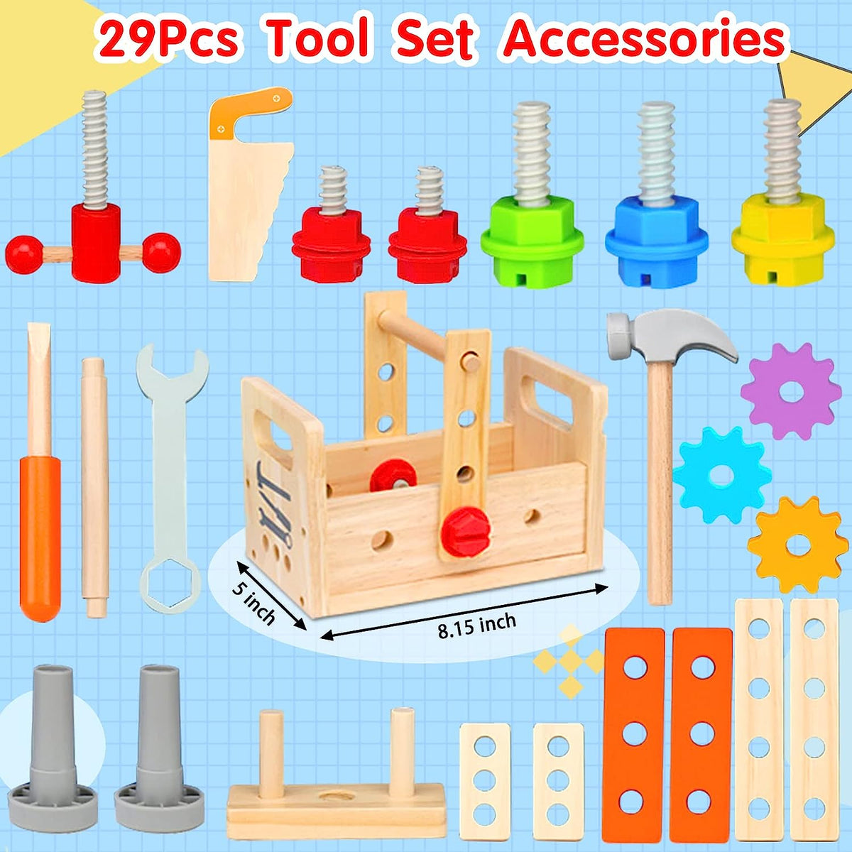 TinkerBuddy - Creative Wooden Toddler Tool Set
