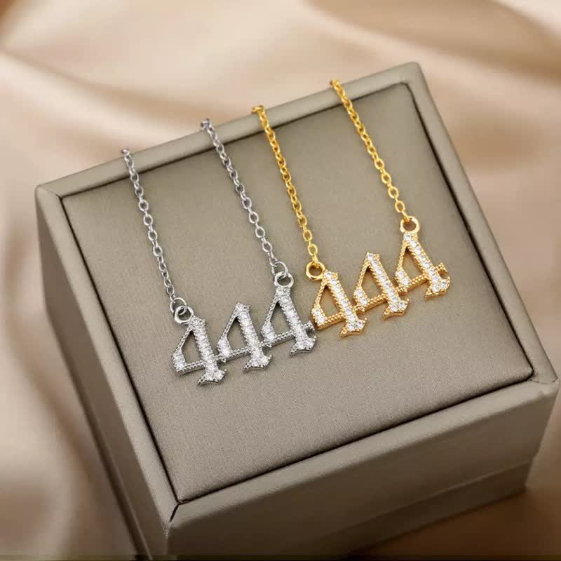 Seraphina Angel Number Necklace - Zirconia Pendant Symbolizing Protection and Love